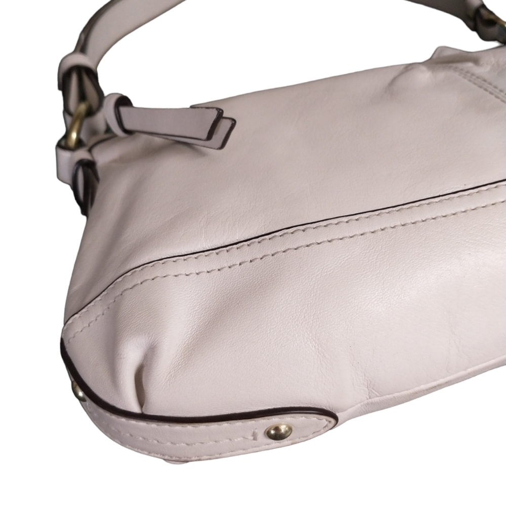 Coach Soft Leather Cream Crossbody/Shoulder Bag - Picture 11 of 15